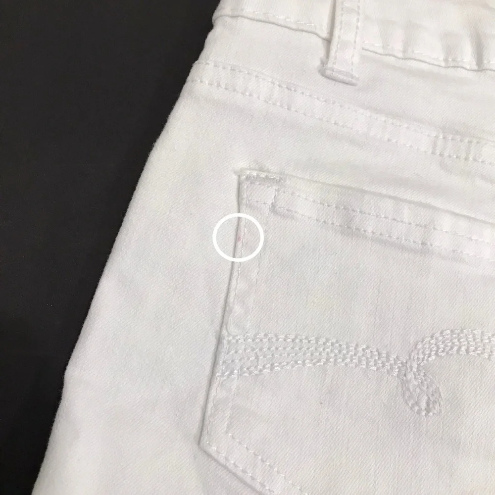 Justice White Denim Raw Hem Shorts Size 16